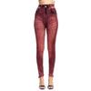Imitation Jeans Leggings Printed Super Elastic Women High Waist Butt Lift Skinny Cropped Pants Streetwear