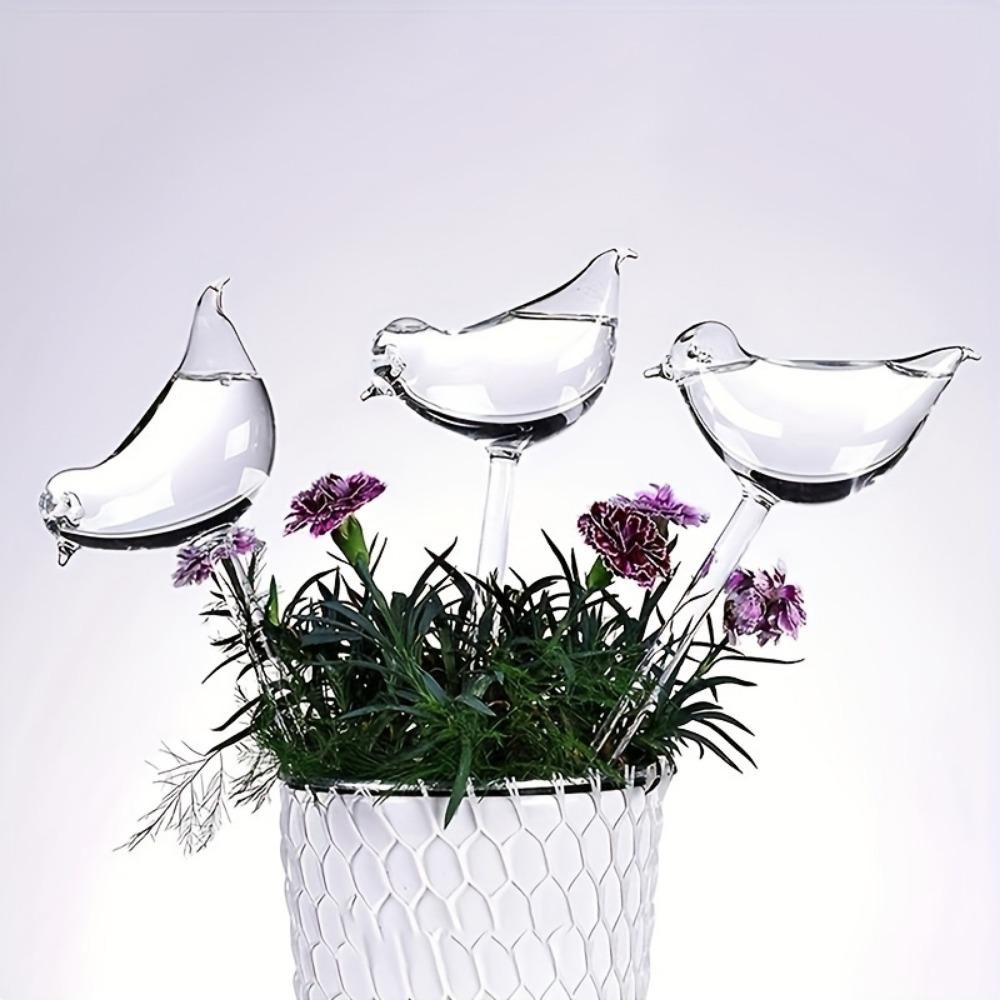 5pcs Bird Automatic Waterer Set - Easy Plant Care, Innovative Automatic Flower Watering System for Home Gardens - Continuous Water Supply