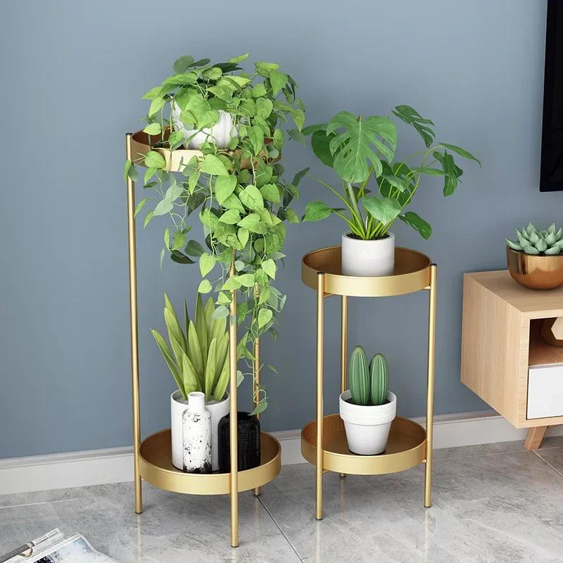 Nordic  Flower Rack Living Room Simple Floor-type Multi-layer Storage Rack Indoor Flower Stand Plant Stands Indoor