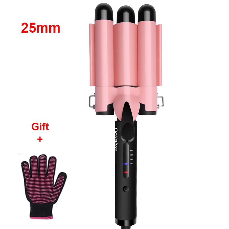 2022 New Wand Curling Iron Hair Curler Triple Barrels Ceramic Hair Curling Iron Professional Hair Waver Tongs Styler Tools