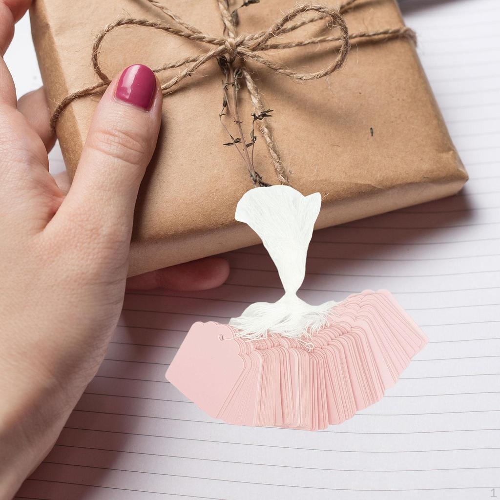 100 Pieces Gift Tags with String, Price String Pricemarker Labels Wrapping Marking