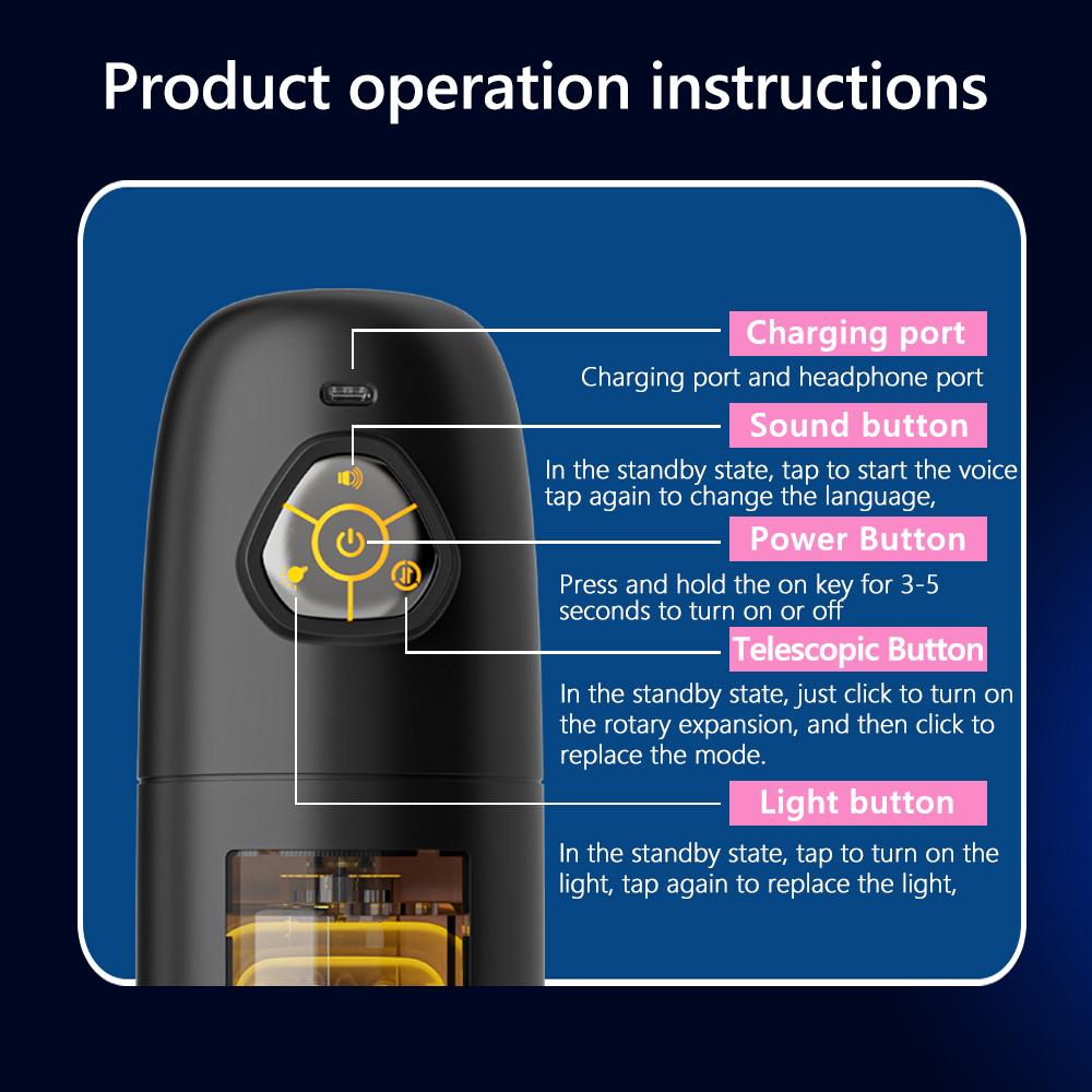 Fully Automatic Male Masturbation Cup Vibrating Sucking Vibrating Massager Vagina Vulva Oral Sex Adult Sex Toy Suitable For Men