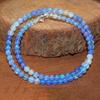 Natural Blue Shaded Opal Gemstone Beads Necklace, Ethiopian Blue Opal Beaded Necklace, Handmade Necklace for Women, Birthstone Gift for Her