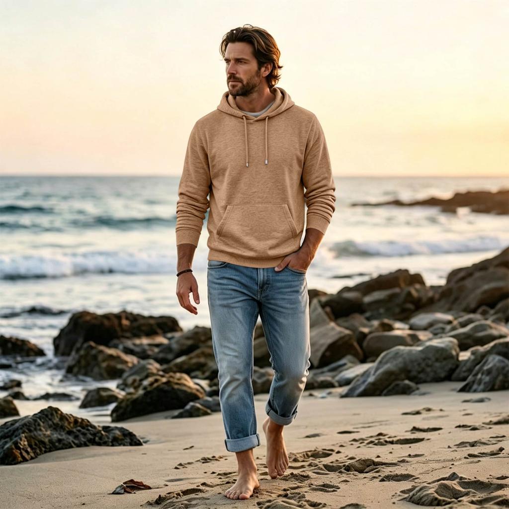 Men's Oversized Hoodie Casual Streetwear Pullover for Daily Wear