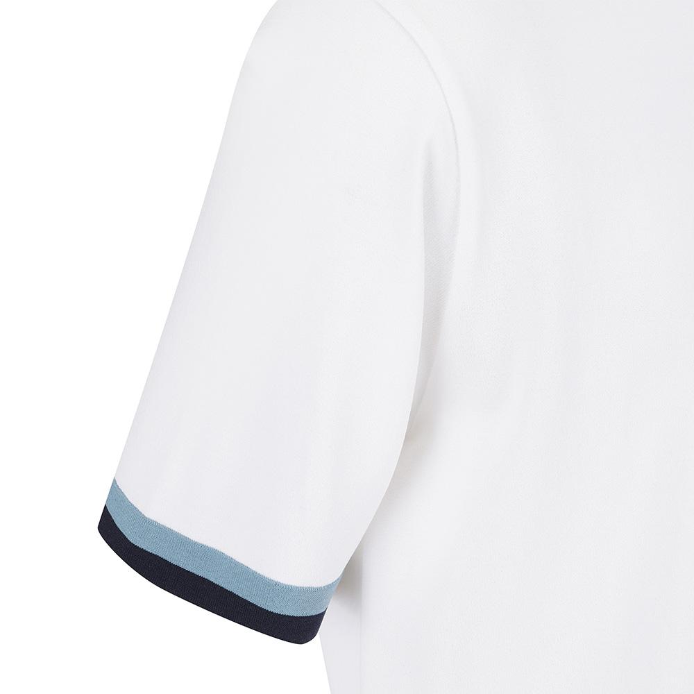 MALBON GOLF Back Tricot Hybrid Knit Polo Off White (Man)