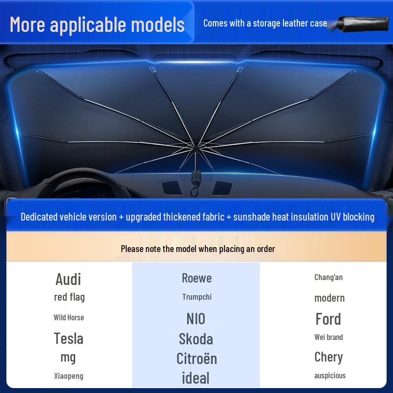 Car Sunshade for Window, Interior Protection, Heat Insulation, Sun Blocker, and Windshield Shield Cover
