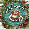 Retro Metal Hete Chocolade Bord Rond Vintage Wanddecoratie voor Koffieshop Vakantiecadeaus