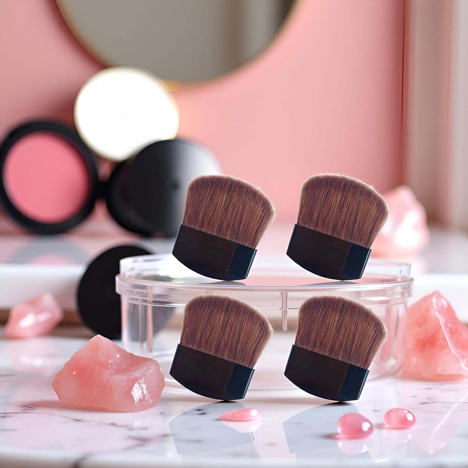 Мини кисть для пудровых румян, 2 шт., маленькая кисть для макияжа, кисть для макияжа лица, кисти для румян, кисти и инструменты для макияжа