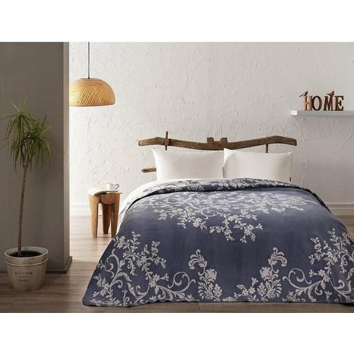 

Crown - двойное хлопковое одеяло Anissa синего цвета