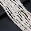 1String, 8-9mm White Natural Freshwater Subcircular Pearls 36cm Loose Beads for Handmade Jewelry Craft Supplies, DIY Holiday Gifts
