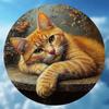 Vintage Round Metal Tin Sign Retro Wall Art Classic Mural for Home Bar Cafe