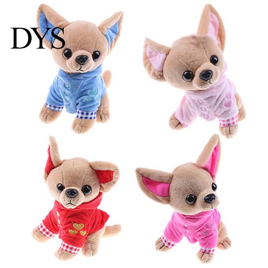 17cm Cute Mini Chihuahua Dog Plush Toy Soft Stuffed Animal Doll Birthday Gift