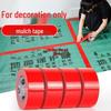 50m Red Single-Sided Fabric Adhesive Tape, Wear-Resistant & Waterproof; Ideal for Floor Protection, Decoration, or Wedding Carpet Fixing.