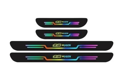 Mugen Car Door Sill Car Door Side Scuff Compatible with Mugen Road Car Door Set for Front and Rear Door Guard Scratch Scratch Dirt Protective Easy