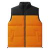 Vest Men's Loose Casual Waistcoat Autumn and Winter Stand-up Collar Thickened Jacket Men's Color Matching Warm Windproof Jacket Men's