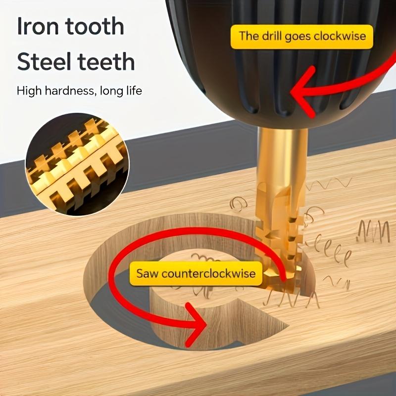 5 Pcs Serrated Twist Drill Bit Set, 3-8mm, Titanium Coated, for Wood Metal Plastic