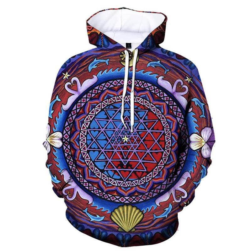 Retro 3D Print Tai Chi Eight Trigrams Ethnic Hoodie For Men Casual Long Sleeve Hoodies Sweatshirt Women Autumn Spring Pullovers
