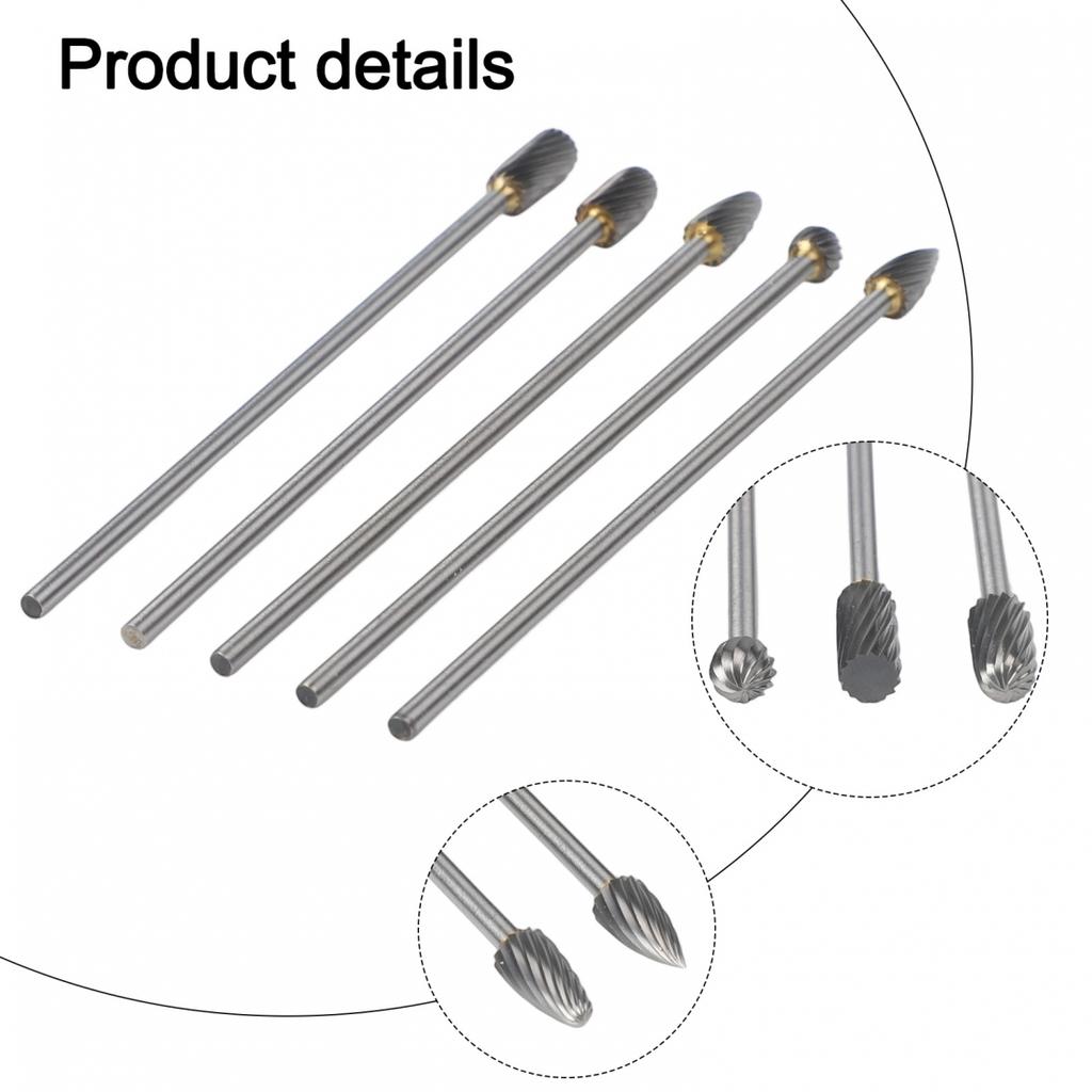 3mm Shank Diameter Milling Cutters Rotary Tools Set Solid Carbide Burrs