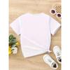 European Size Girls Round Neck Short Sleeved T Shirt with Puerto Rican Cultural Pattern