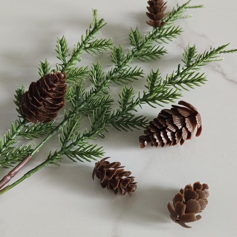 100 Pcs Artificial Plants Fake Pine Cone Christmas For Festival Wedding Party Home Gift Navidad