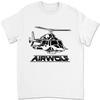 Airwolf Air Wolf Ελικόπτερο Λογότυπο Ανδρικό Λευκό T-Shirt Μέγεθος S M L Xl 2Xl 3Xl A350