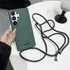 Crossbody Necklace Lanyard Cord Case Samsung Galaxy S25 S26 S24 S23 S22 S21 Ultra Plus S20 FE A32 A52 A72 A73 TPU Soft Cover