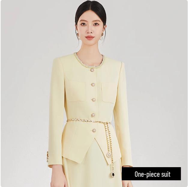 Aishangchen Romantic Heiress Purple Two-Piece Suit - Early Autumn Korean Style