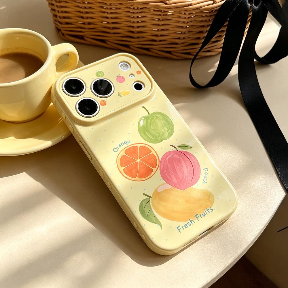 Fresh fruit is suitable for anti-drop iPhone16 mobile phone case Apple 17 protective case creative 17Promax new women