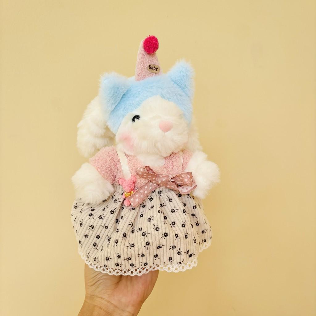 Wear Clothes Plush Bunny Keychain With Cartoon Design For Girls Bag Decor And Gift Idea