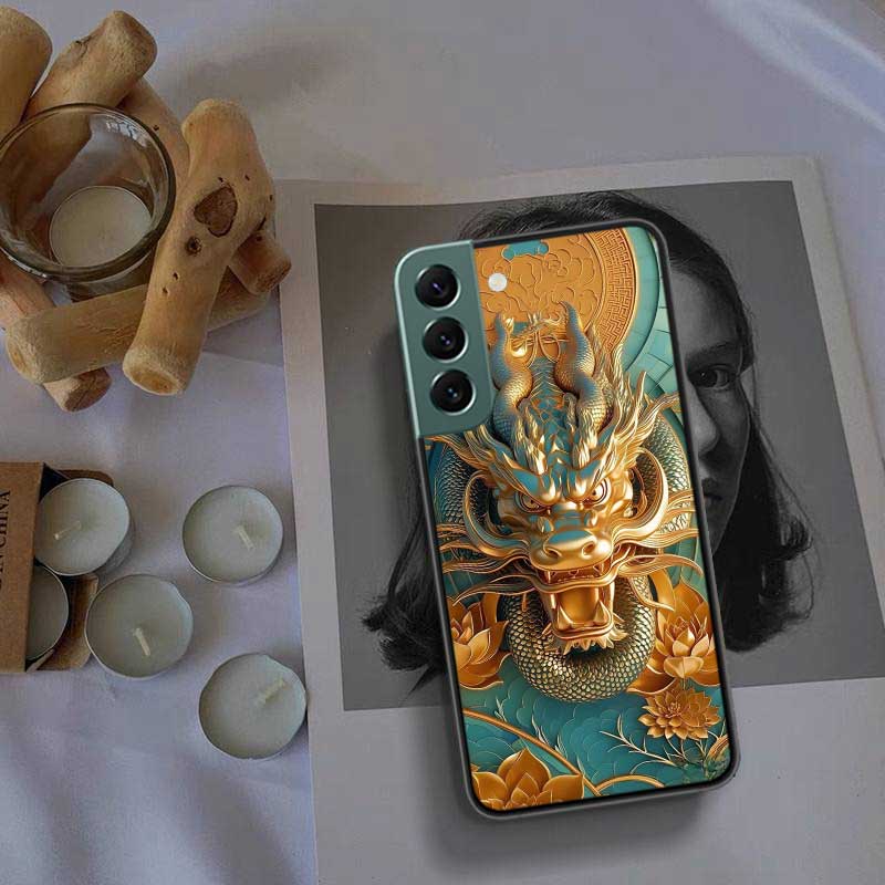 

Золотой Святой Дракон Чехол для Телефона Для Samsung Galaxy S22 S25 Ultra S21 S10 Plus S26 Edge S20 S23 S24 FE Чехол Силиконовый Мягкий ТПУ Samsung S20 Plus