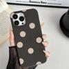 Simple Black White Polka Dot Corrugated Pattern For iPhone 17 16 15 14 13 12 11 16 Pro Max Plus Pro Non-slip Phone Cover