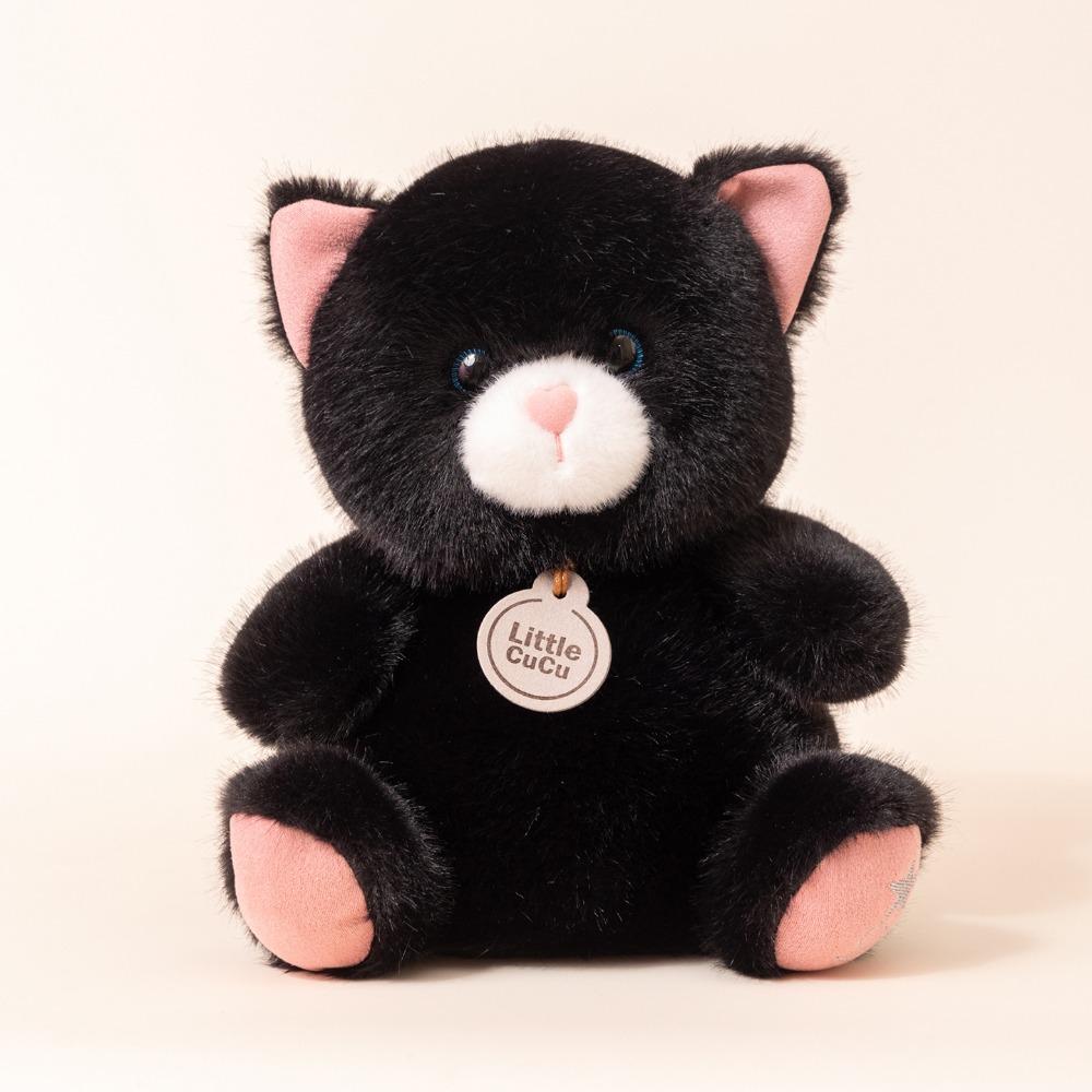 

Плюшевая собака, кукла енот, пингвин, плюшевая кукла черный кот, комфортные плюшевые игрушки, плюшевая игрушка панда, для мальчиков и девочек Black cat