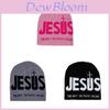 Jesus Cross Pattern Wool Hat With Windproof And Insulating Features For Cold Seasons