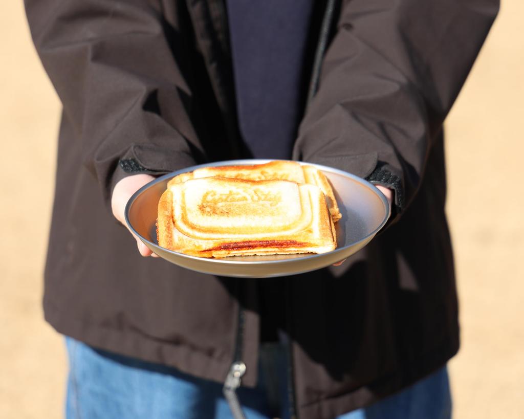 Captain Stag Outdoor Dish Plate, 19cm, Lightweight Titanium, Made In Japan, Tsubame-Sanjo, UH-4509