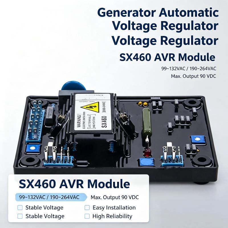 1Pcs SX460 AVR Generator Automatic Voltage Regulator Anti-interference Voltage Stabilizer Board for Marine Generator