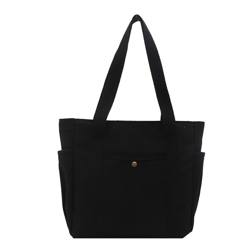 Versatile Large Capacity Canvas Tote: Commuting, Work, or Student Style Single Shoulder Bag