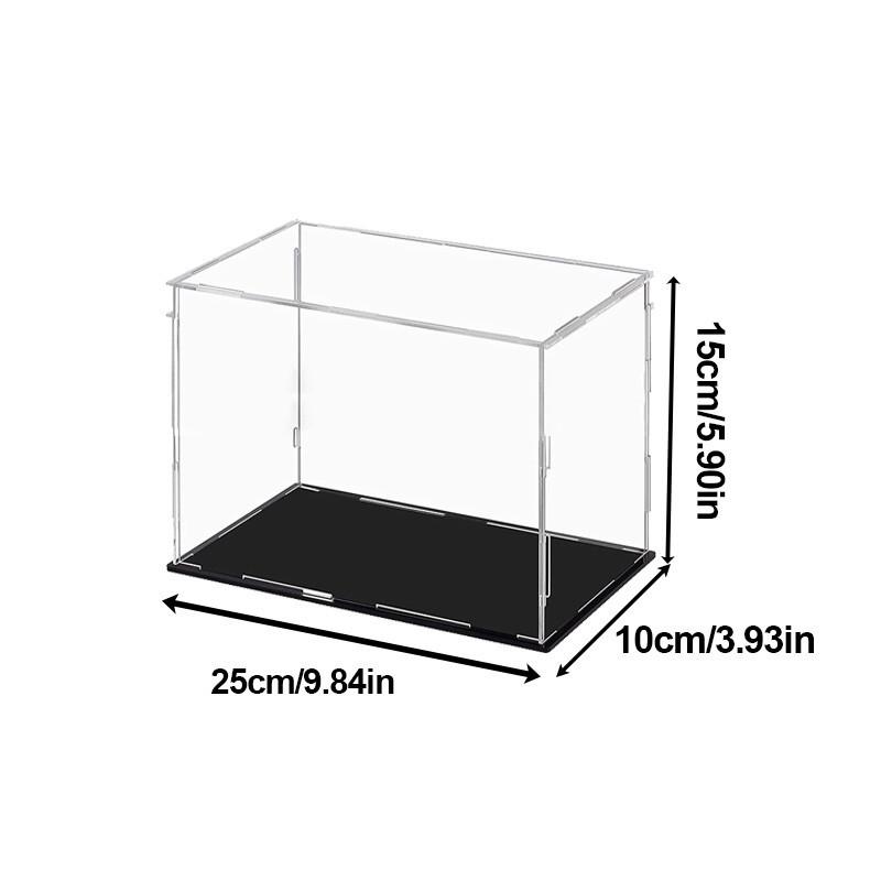 Акриловая витрина разных размеров для коллекционных предметов Сборная прозрачная акриловая коробка Защитная витрина для фигурок Организация игрушек 25*10*15cm