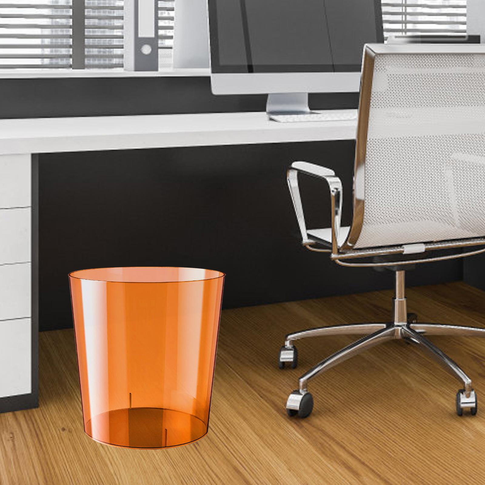 

Dustbin Clear Round Minimalist Waste Paper Bin Rubbish Bin Garbage Container for Kids Room Kitchen Bathroom Bedroom Home