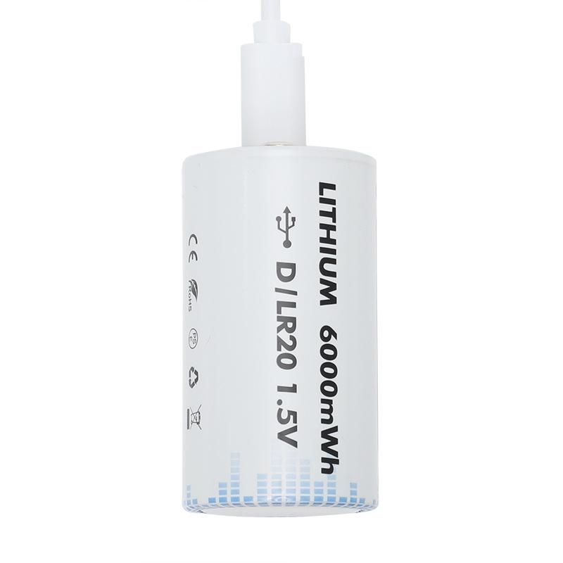 Rechargeable 1.5V Type-C Lithium Battery for Flashlights & Gas Stoves - Large Size