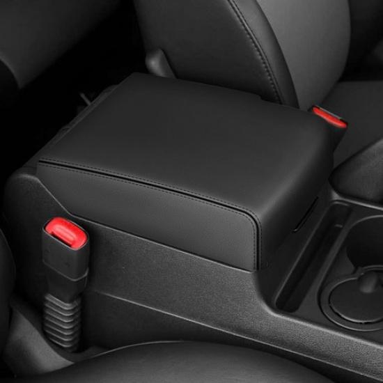 FOR Jeep Grand Cherokee 2007-2010 Leather Center Console Lid Armrest Cover Black