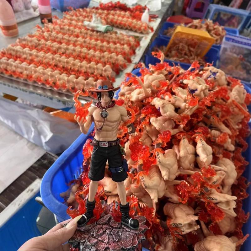 One Piece figure Dream Ace with base small tide play peripheral ornaments animation statue straw hat group Luffy