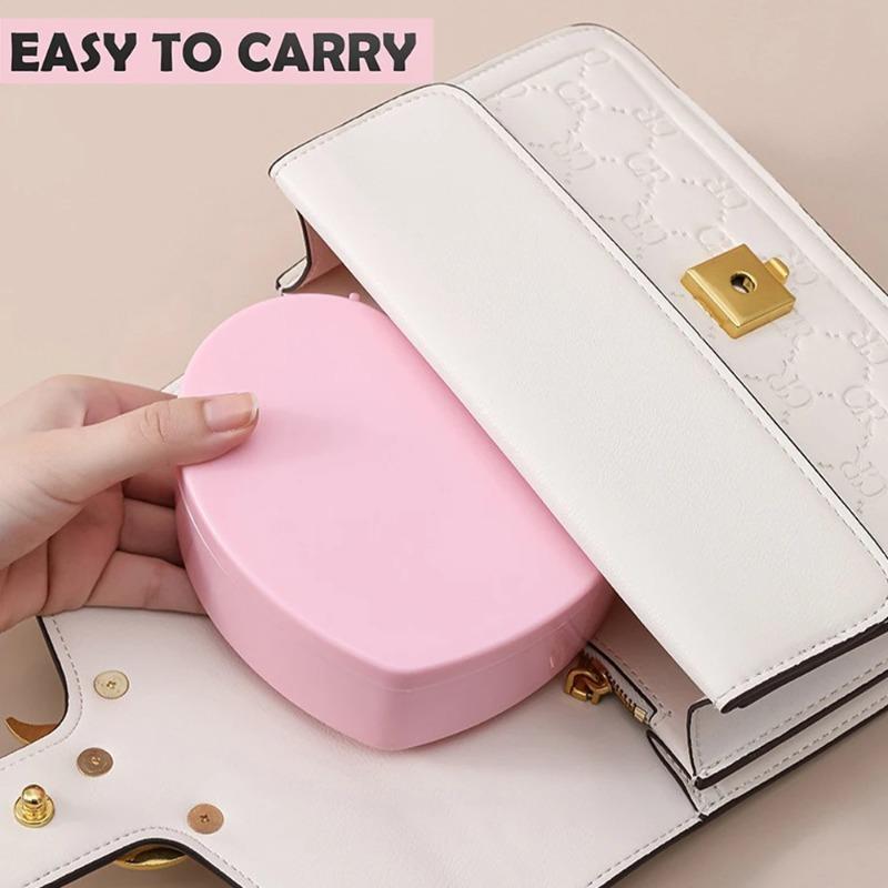 Hair Accessories Box Jewelry Storage With Mirror Pink Hair Clips Rubber Band Organiser For Girls Children Portable Travel Case