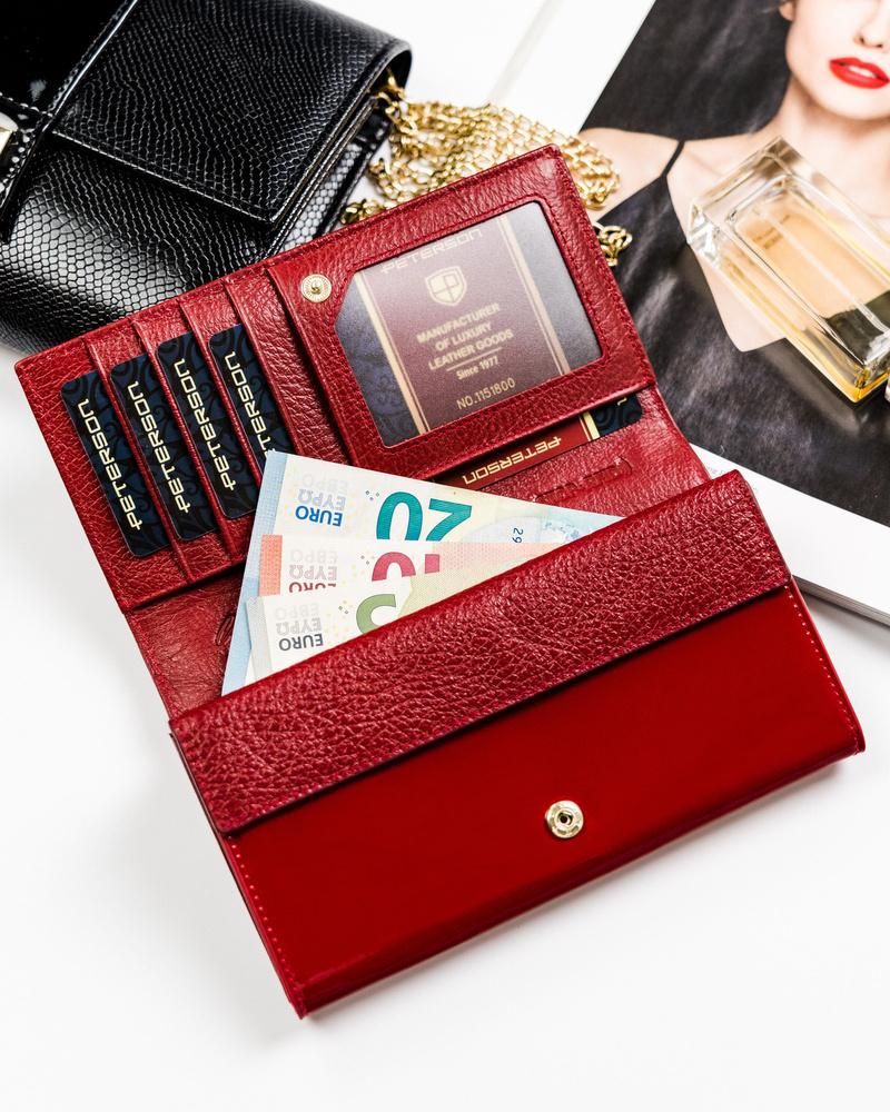 Women's Leather Wallet with Snake Print - Peterson