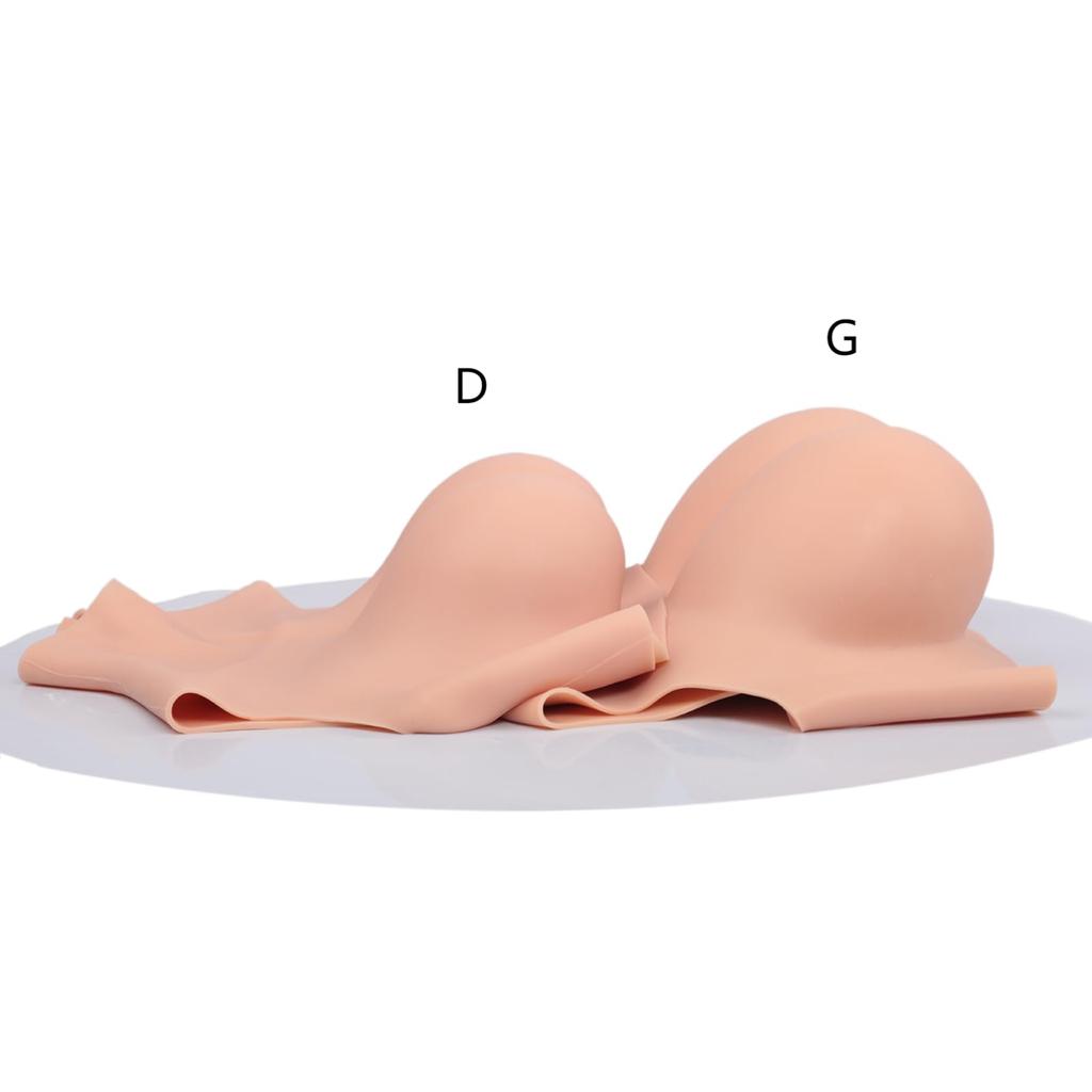 HUWAHUWA Nippleless Silicone Silicone For Large Breasts Without G Cups 3 Colors To Choose from [Supicos] Bust, Filled, Cosplayers, Areola, C, D, E, &