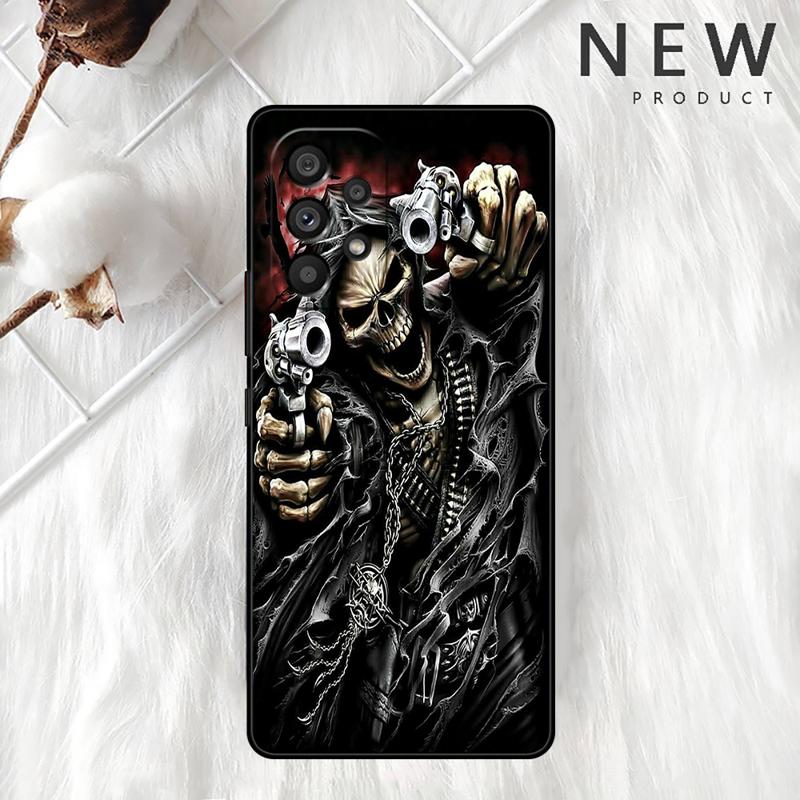 Grim Reaper Skull Case For Samsung Galaxy A54 A52 A14 5G A53 A12 A13 A71 A23 A34 A33 A21s Phone Cover