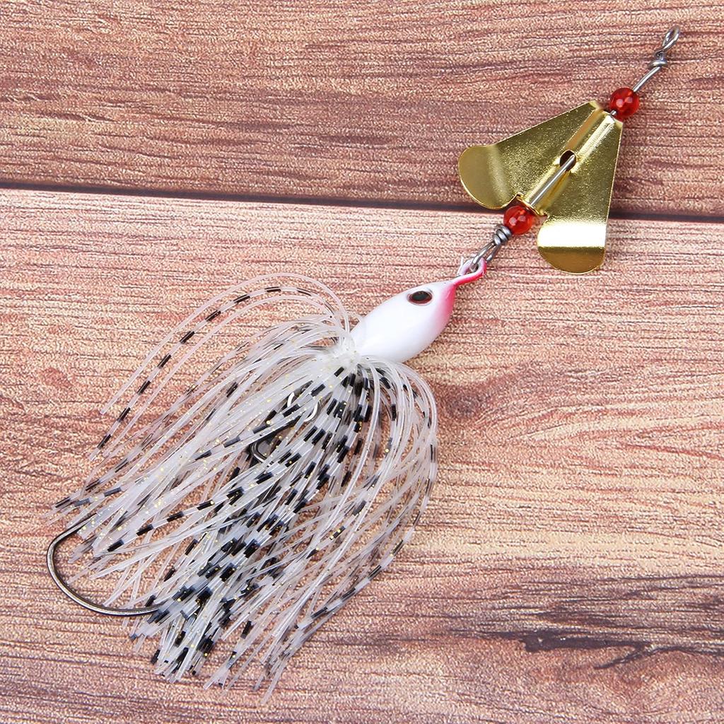 Bass Fishing Lures Kit Fishing Buzzbait Lure Bass Spinner Baits Kit Buzzbait for Bass Fishing Multicolor Swimbait Topwater Lure Hard Metal