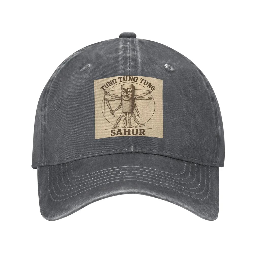 VITRUVIAN TUNG TUNG TUNG SAHUR Lässige Baseballkappe Für Paare Damen Sommer Outdoor Sport Truckerhut Modischer Snapback Hut