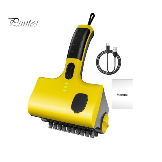 

Беспроводная электрическая щетка для гриля с вращающейся головкой, 8 В, аккумуляторная щетка для чистки барбекю, щетина из нержавеющей стали, кабель Type-C, портативный гриль-бот для жёлтый