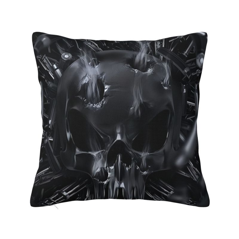 Custom Marvel Super Hero Punisher Skull Cushion Cover 40x40cm Comics Film Velvet Cute Throw Pillow Case for Sofa