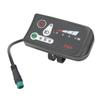 Painel de Display de Potência LED para Bicicleta Elétrica Medidor de Display de Modificação para Bicicleta Elétrica com Plugue Macho Impermeável de 5 Pinos para Guidão de 22,2 mm 48V